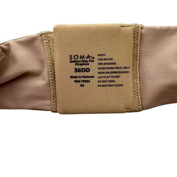 Soma 36DD Enbliss Stay Put Strapless Bra - Picture 5 of 8